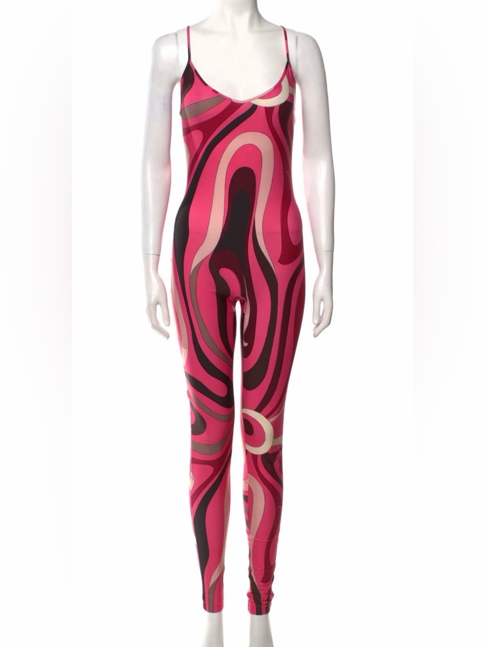 Emilio Pucci Pink and Black Graphic Sleeveless Piece
